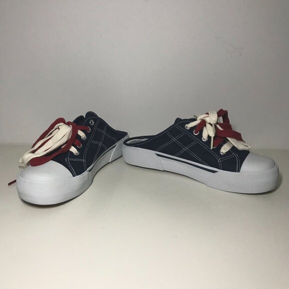 Vintage Y2K 1990s City Sneaks Blue Denim Slide-On Platform Sneakers Mules 9.5 - Picture 9 of 10